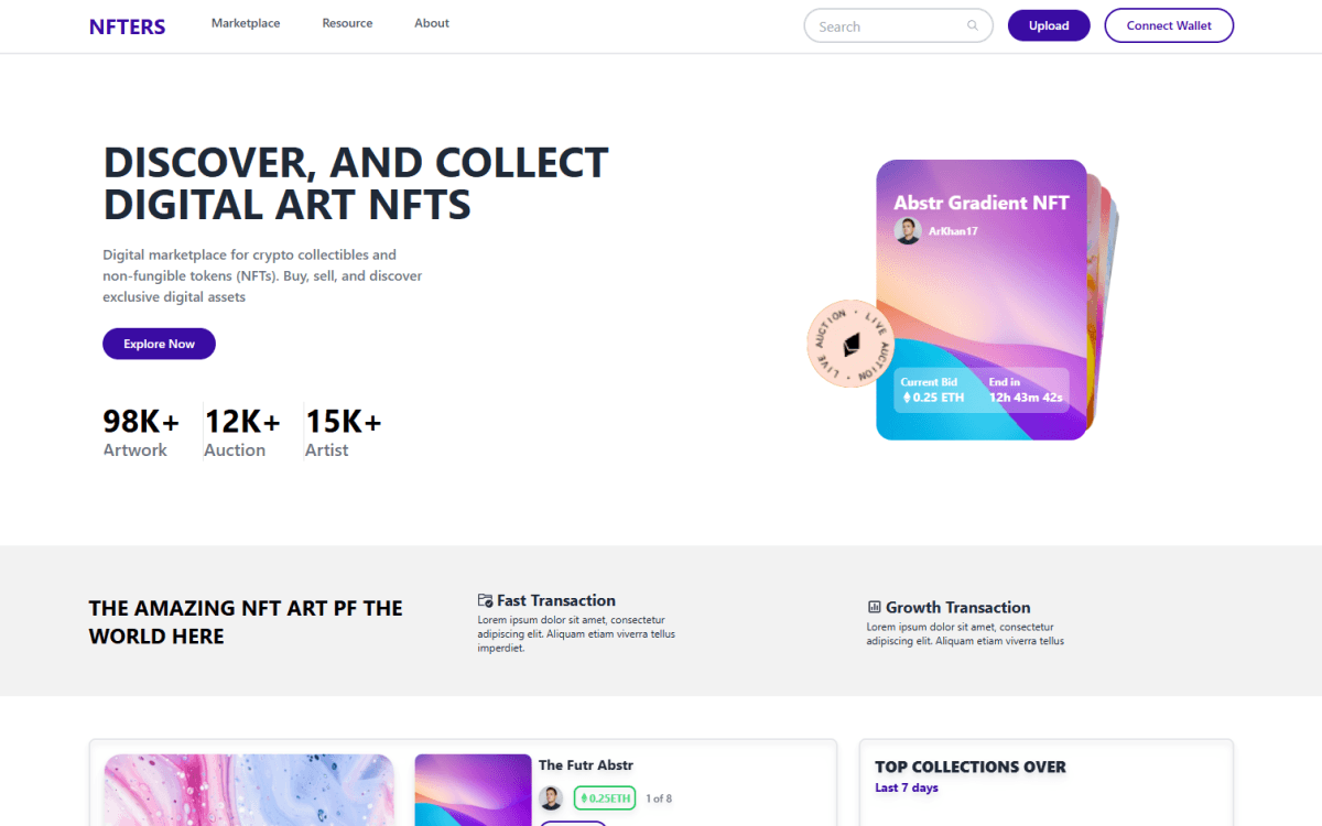 NFTERS NFT Marketplace Frontend