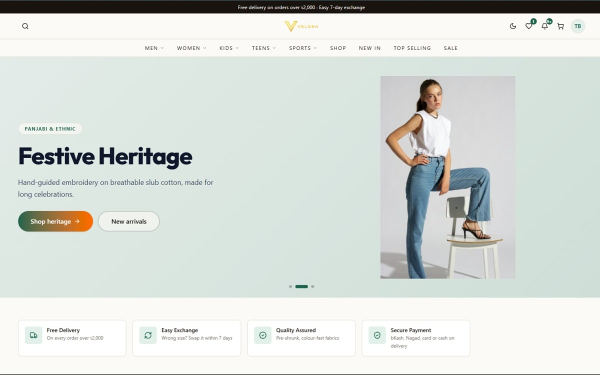 VELORA — Fashion E-Commerce Platform